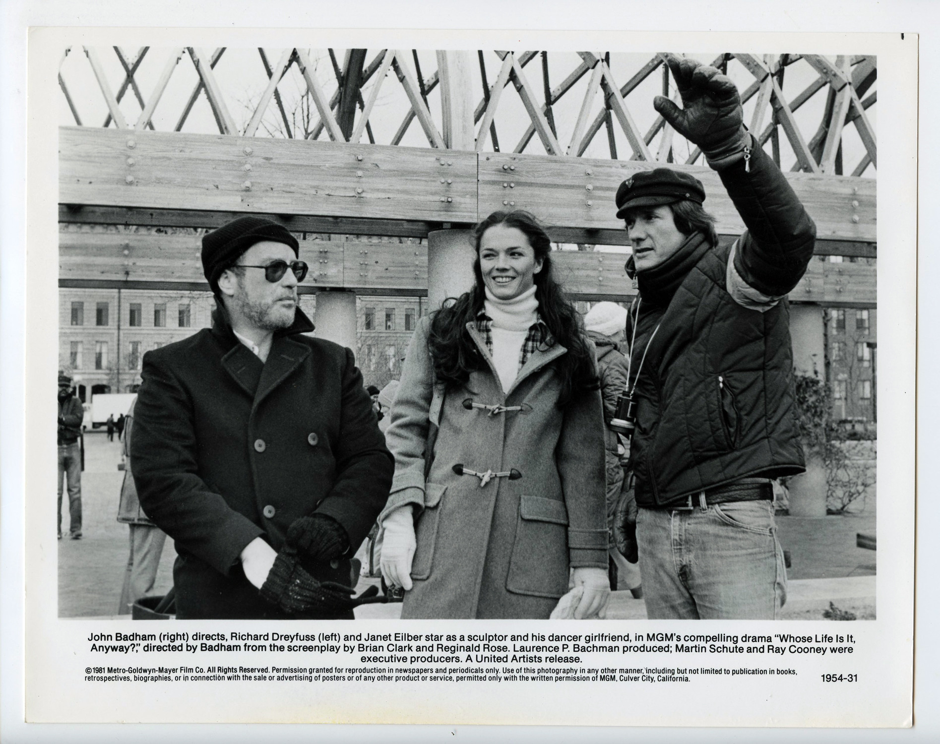 Richard Dreyfuss Janet Eilber John Badham Photo 1981 Whose Life Is It Anyway? Original Vintage