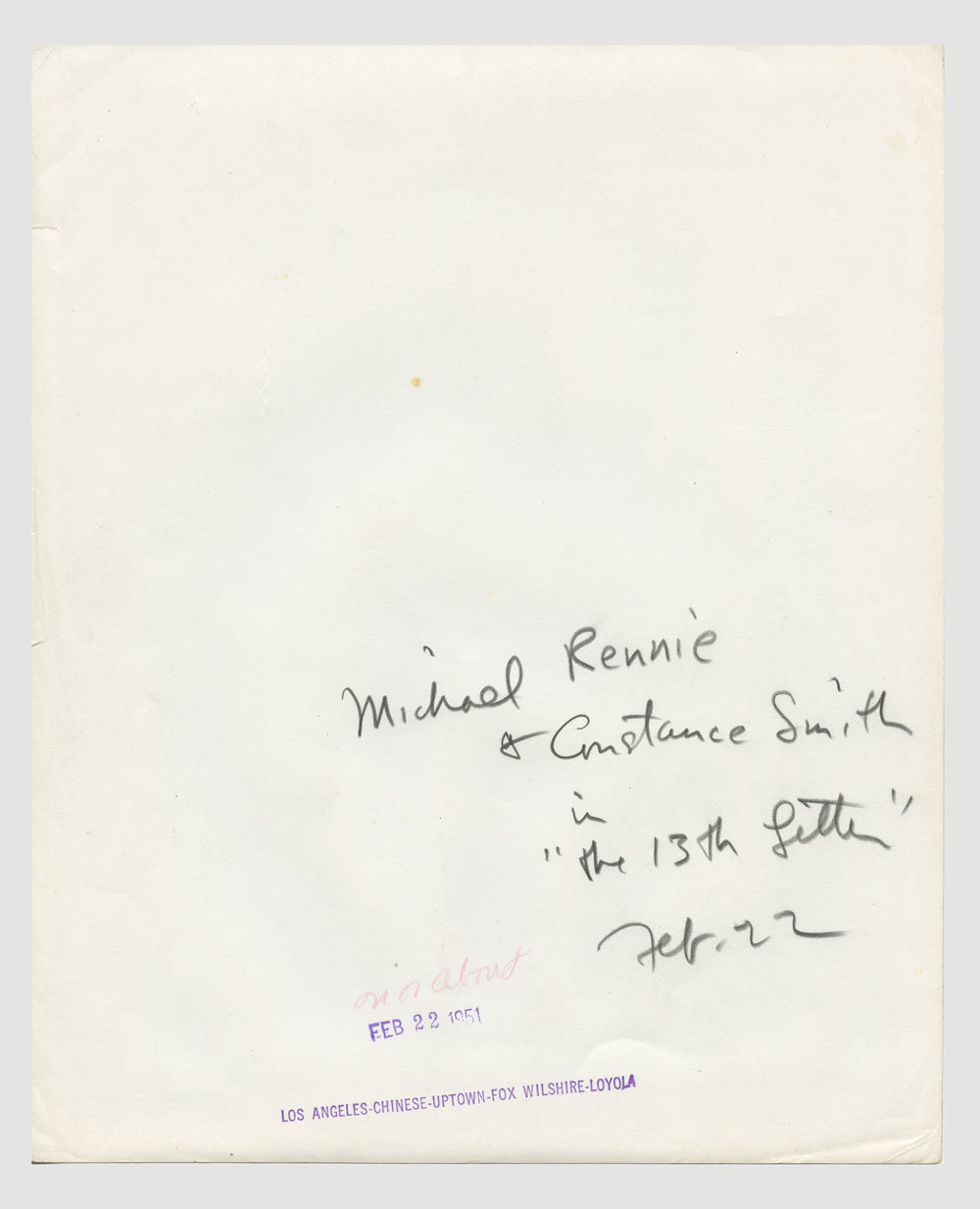 Michael Rennie Constance Smith Photo 1951 The 13th Letter Original Vintage