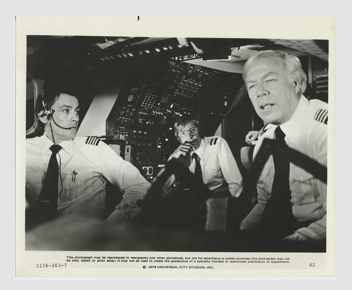 George Kennedy Alain Delon Photo The Concorde Airport 79 Original Vintage