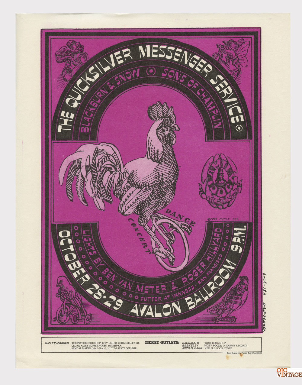 FD  32 Handbill Quicksilver Messenger Service 1966 Oct 28 