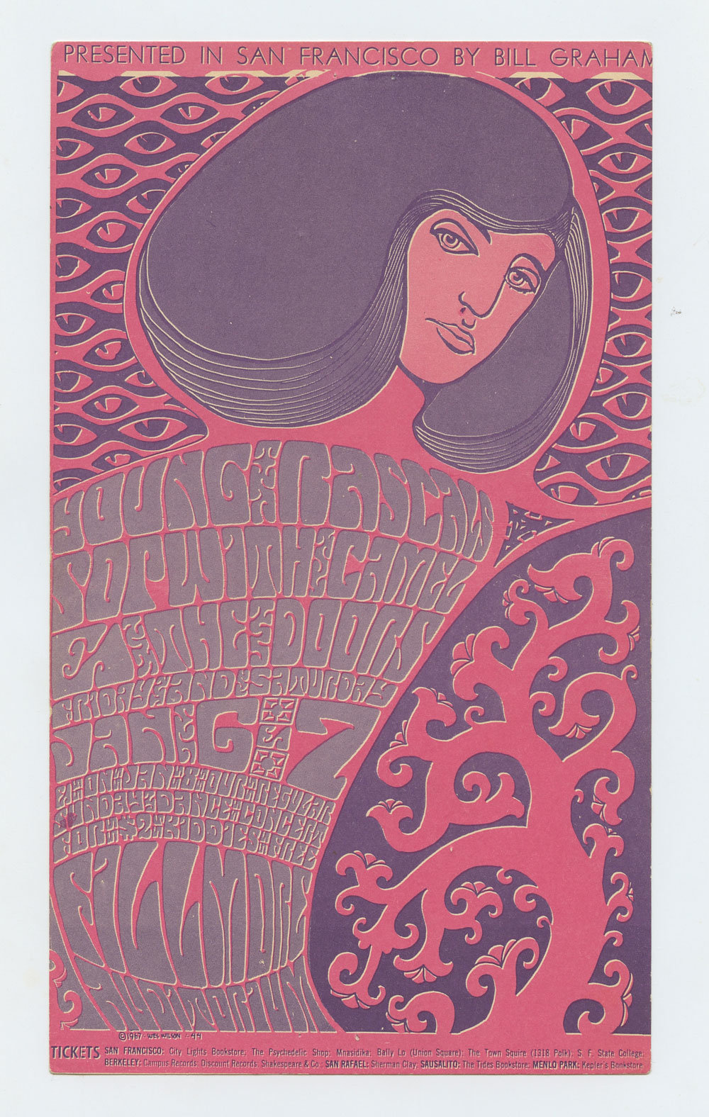 BG  44 Handbill The Doors Young Rascals Sopwith Camel 1967 Jan 6