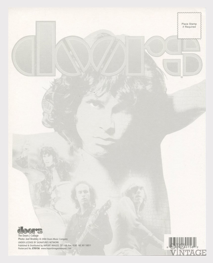 The Doors Postcard 8 x 10 Jim Morrison The Doors Collage
