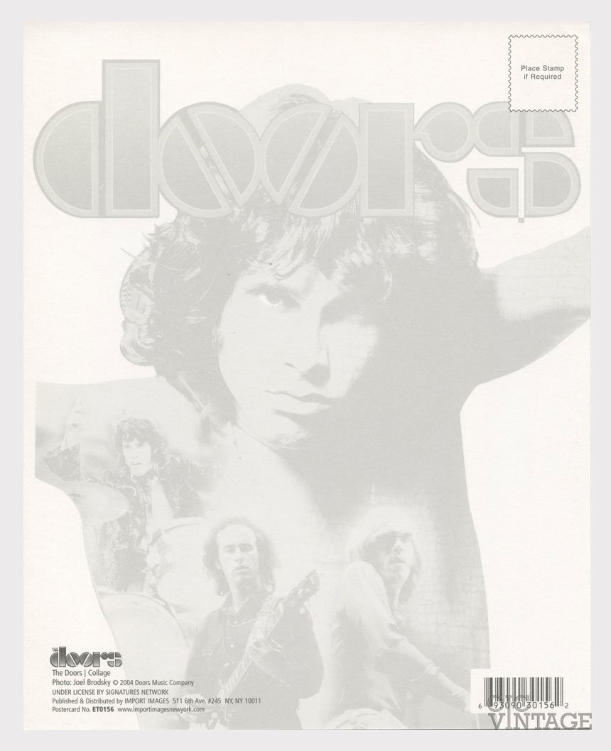 Jim Morrison The Doors Collage Postcard 8x10