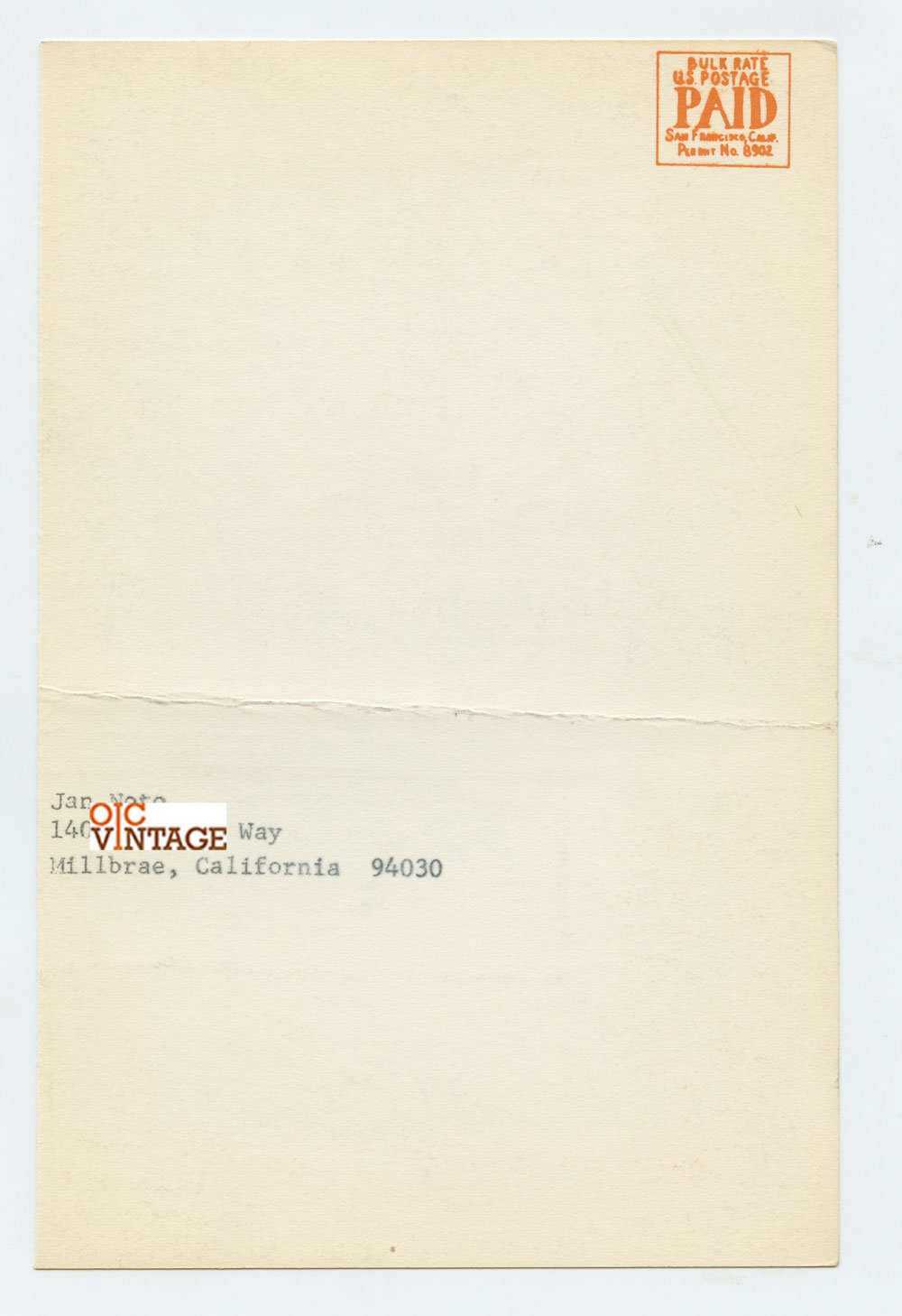 BG 236 Postcard Mailed Country Joe & the Fish Blues Image 1970 May 21