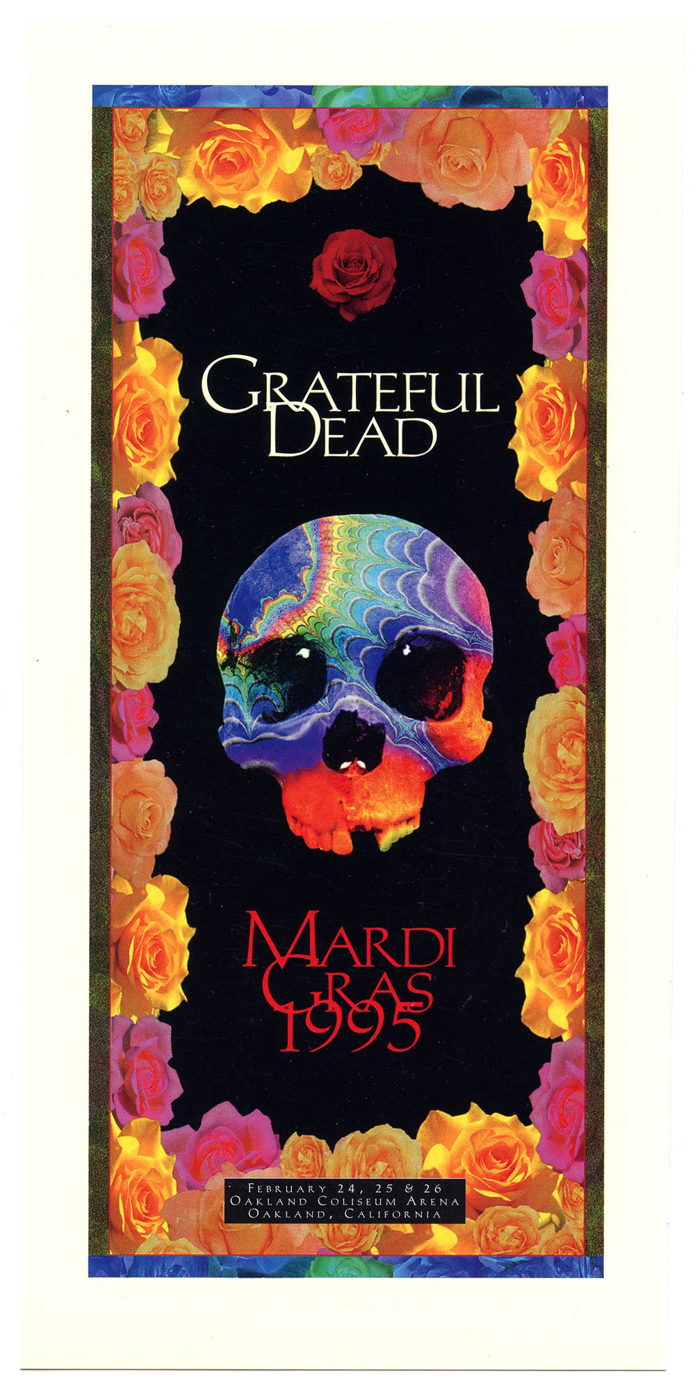 Grateful Dead Handbill 1995 Feb 24 Mardi Gras Oakland Coliseum