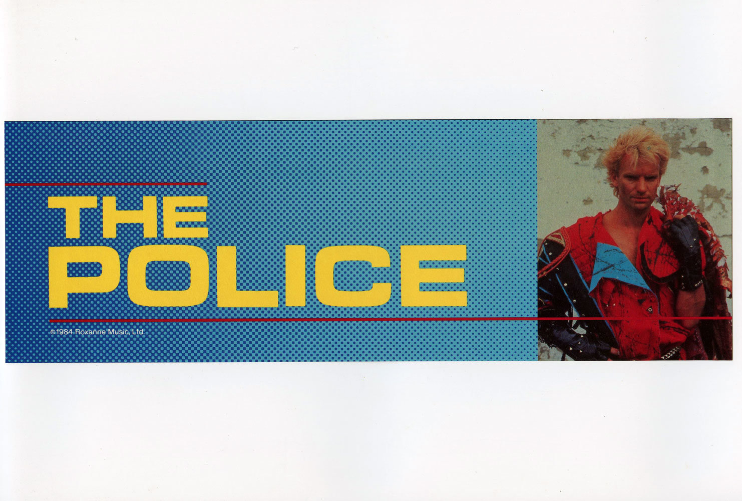 The Police Sticker 1983 Roxane Music Ltd Vintage