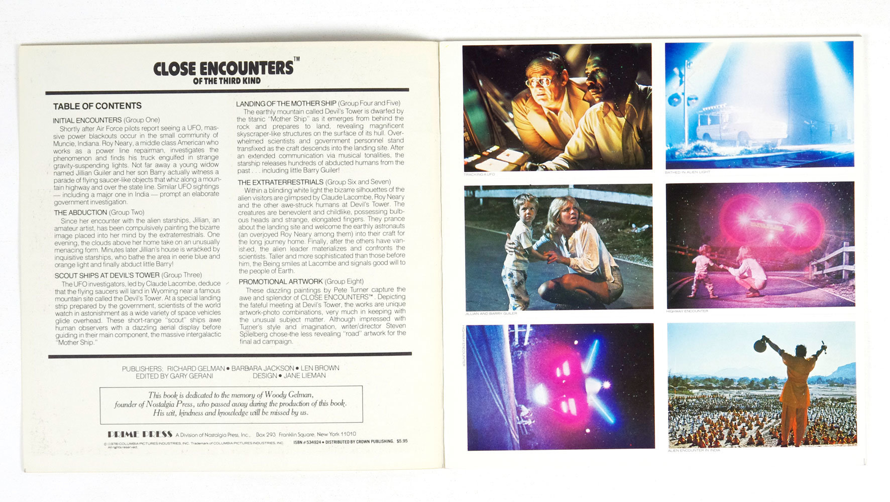 Close Encounters Of The Third Kind Postcard Book 1977