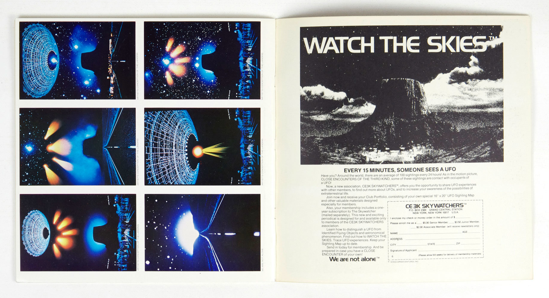 Close Encounters Of The Third Kind Postcard Book 1977