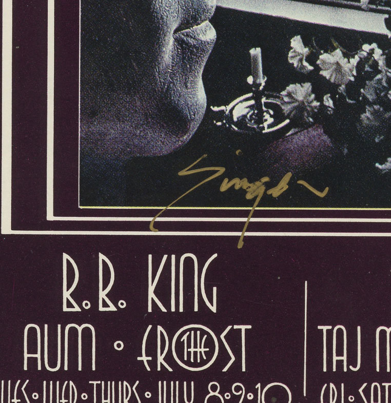 BG 181 Postcard B.B. King Santana 1969 Jul 8 David Singer signed