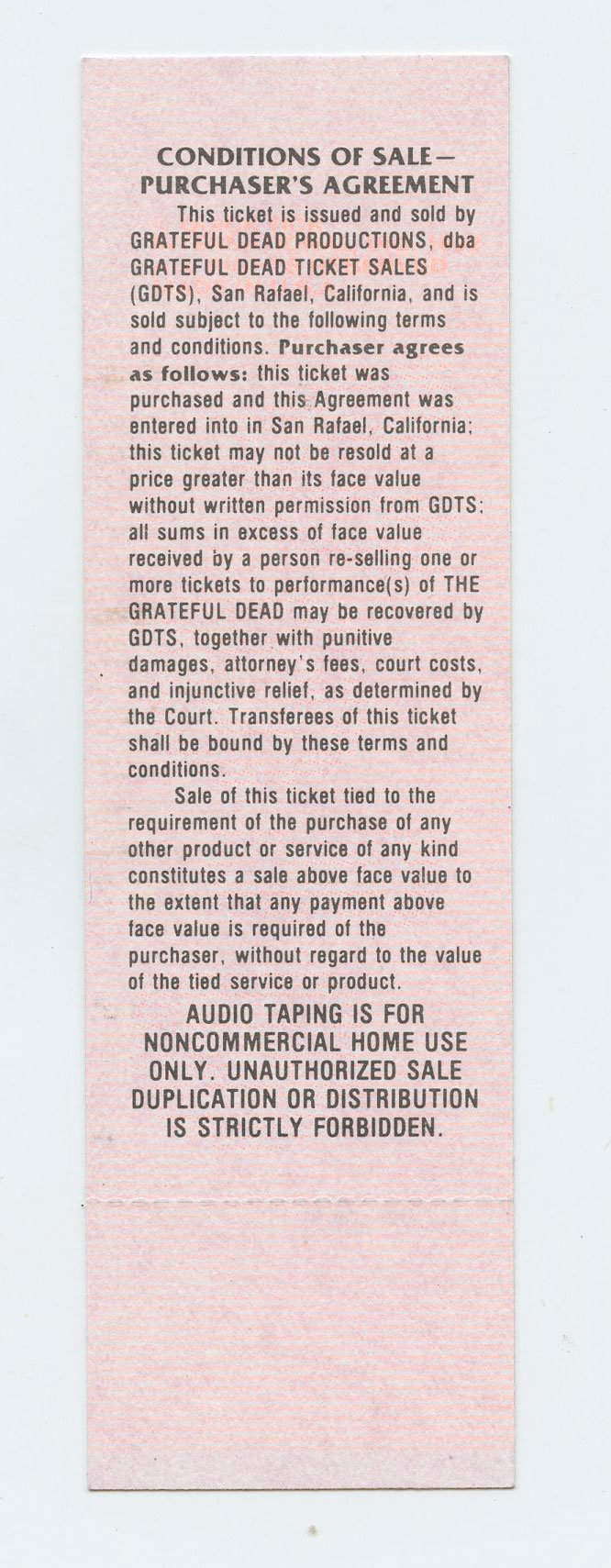 Grateful Dead Vintage Ticket 1993 Jan 25 Oakland Coliseum Arena 
