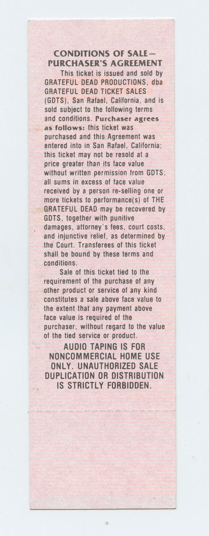 Grateful Dead Ticket Vintage 1993 Jan 25 Oakland Coliseum Arena 