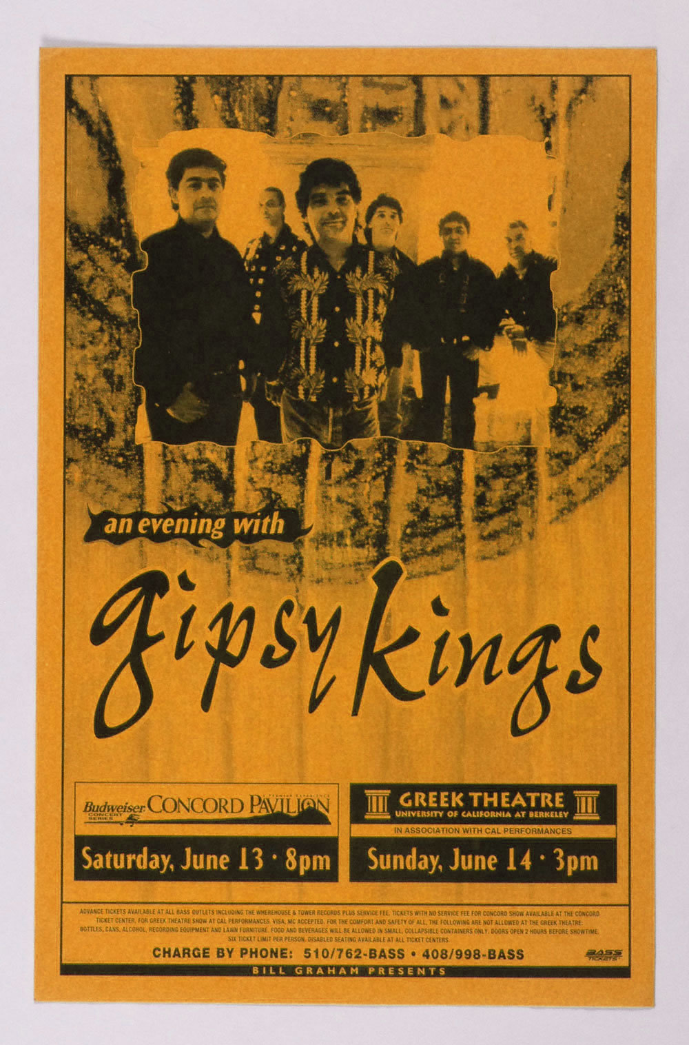 Gipsy Kings  Poster 1998 Jun 13 Concord Pavilion