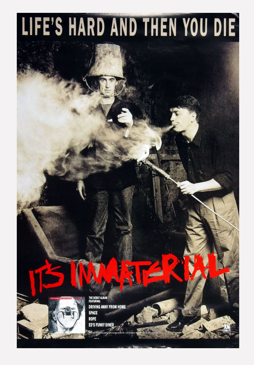 It's Immaterial Poster 1986 Life's Hard And Then You Die Album Promotion