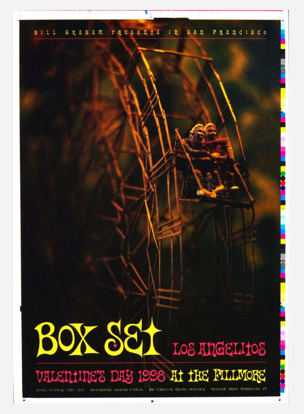 Box Set Los Angelitos Poster Proof 1998 Feb 14 New Fillmore