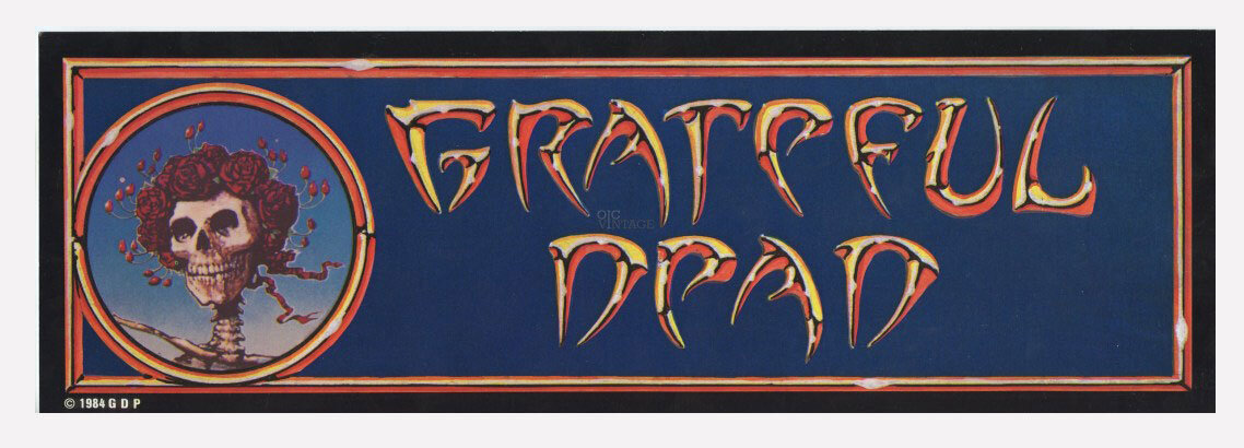 Grateful Dead Sticker Original Vintage 1984 G D P
