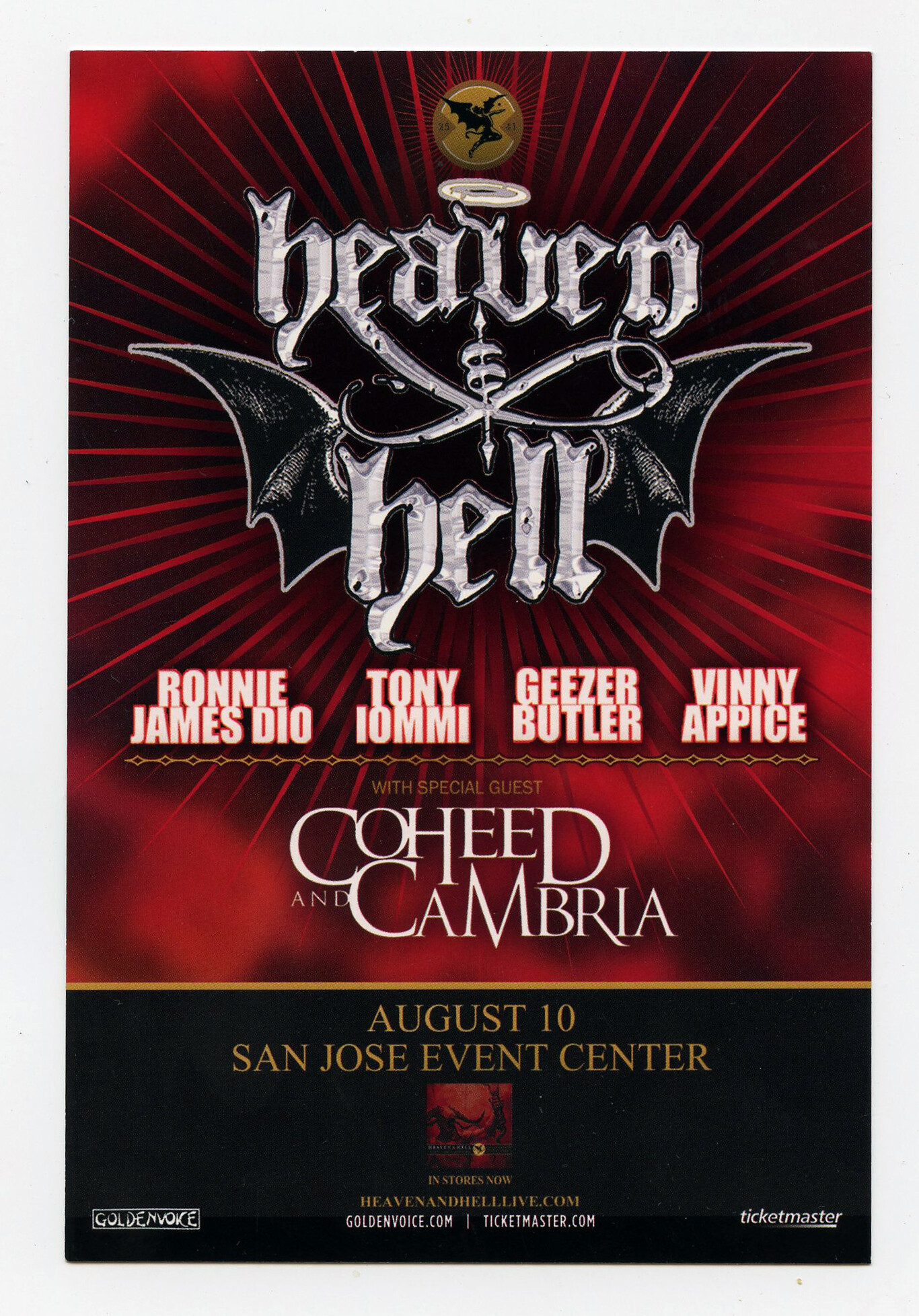Heaven and Hell Handbill 2009 Aug 10 San Jose 2 sided
