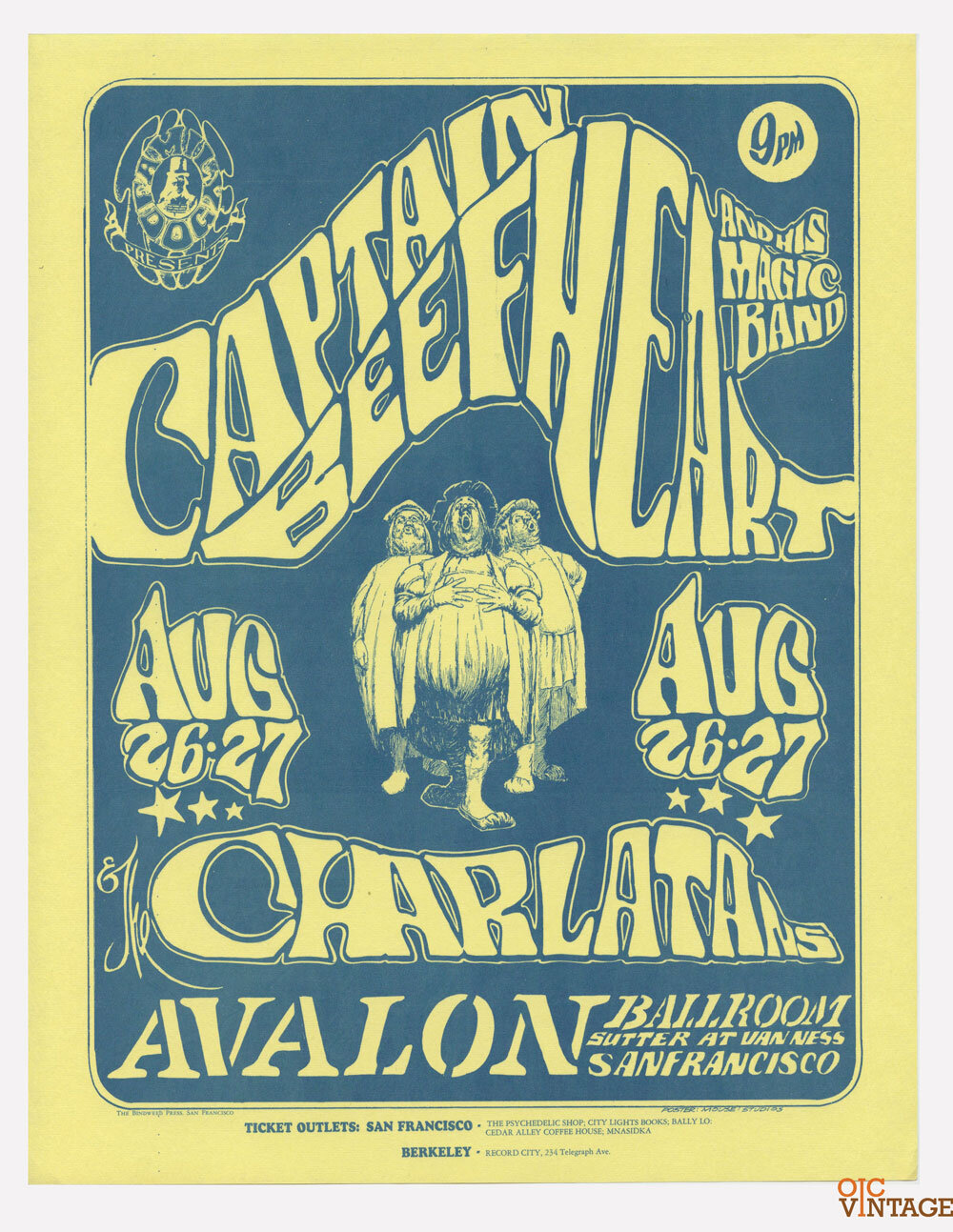 FD  23 Handbill Captain Beefheart 1966 Aug 26