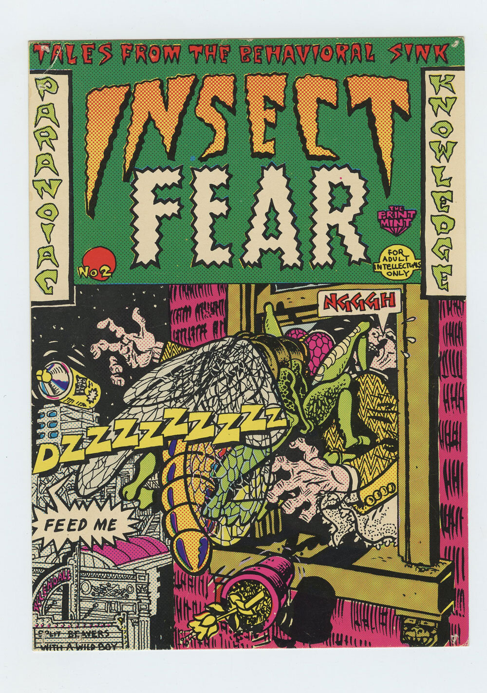 Spain Rodriguez Postcard Insect Fear Underground Comix Promo 1970