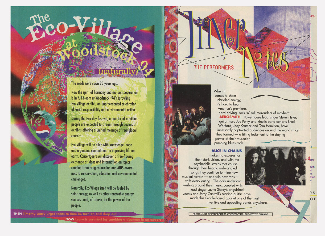 Woodstock 94 Program Guide Book 1994 Aug 13 Saugerties NY