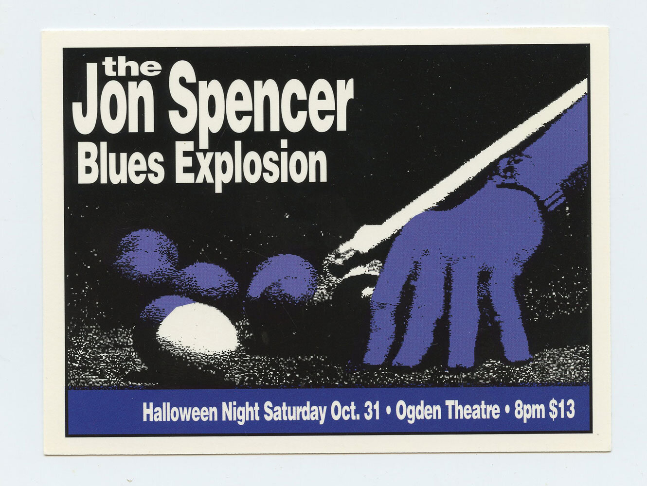 Jon Spencer Blues Explosion Handbill 1998 Oct 31 Ogden Theatre Denver 