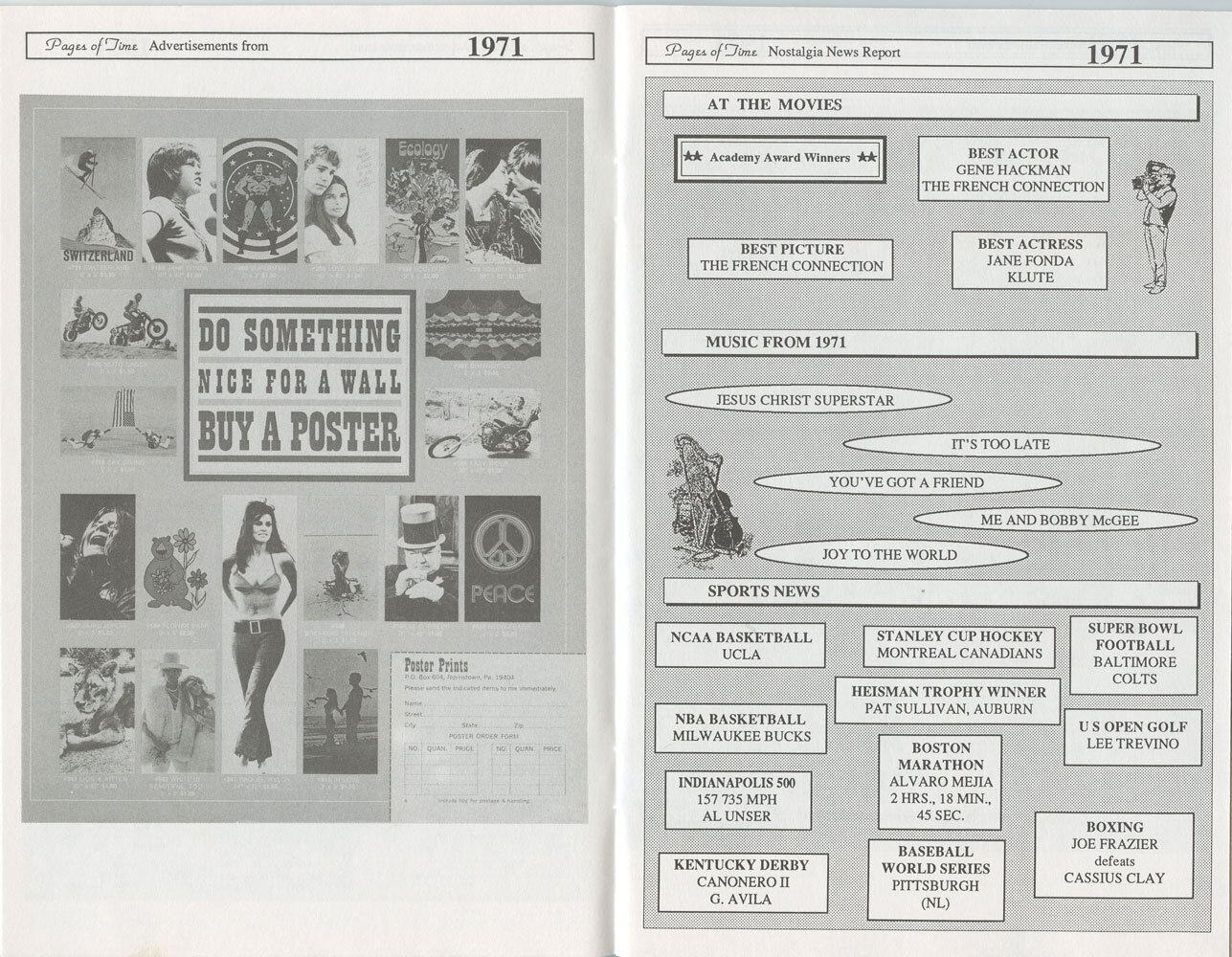 Pages of Time Kardlet 1971 