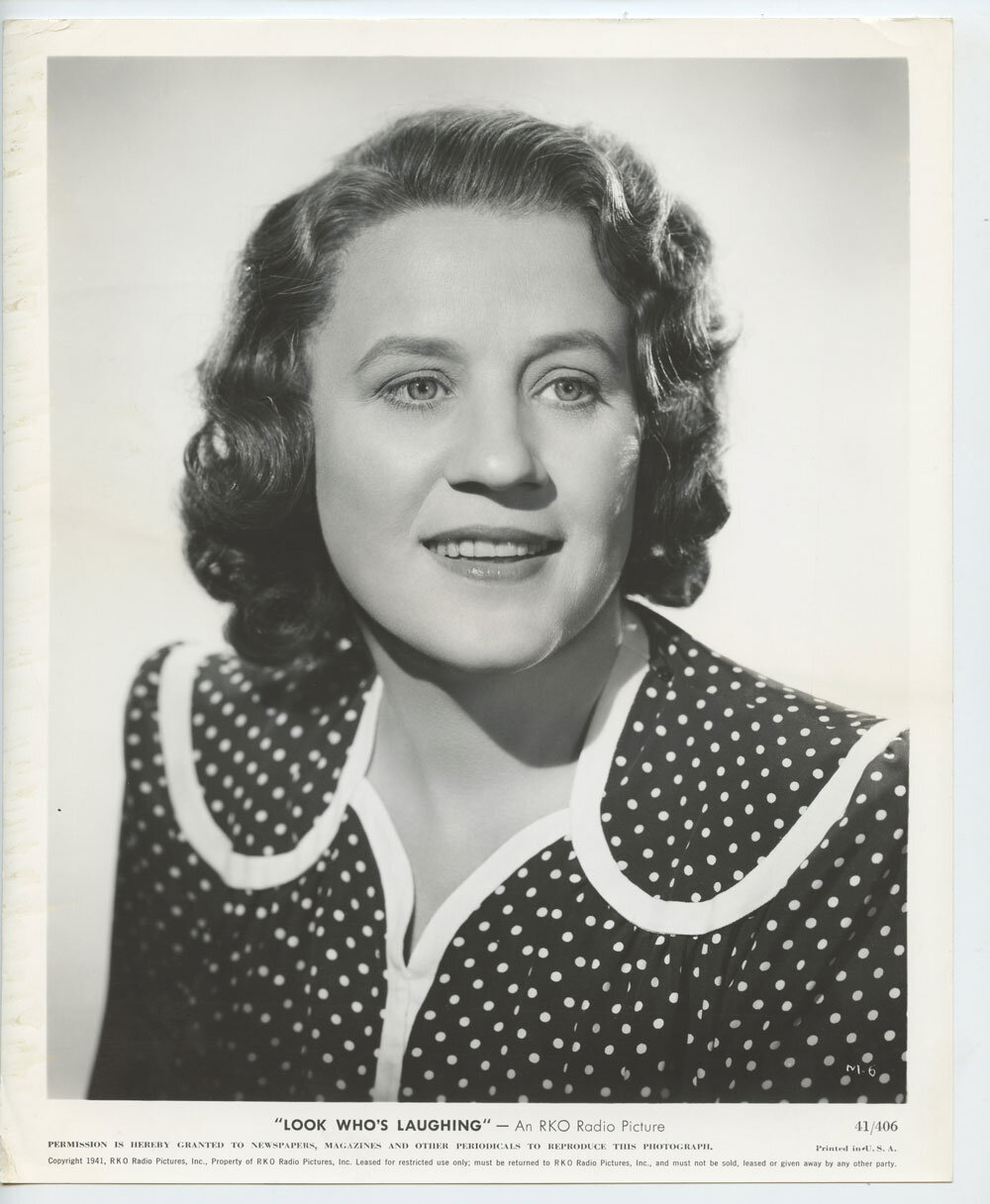 Marian Jordan Photo 1941 Look Who's Laughing Original Vintage