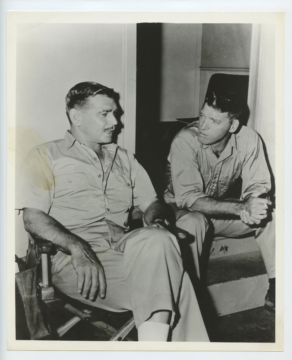 Clark Gable Burt Lancaster Photo 1958 Run Silent Run Deep Original Vintage