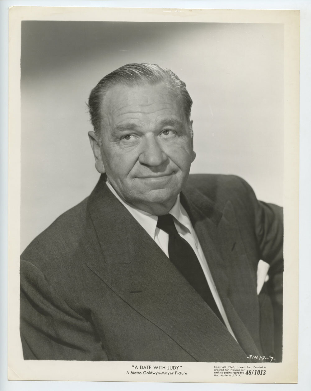 Wallace Beery Photo 1948 A Date with Judy Original Vintage
