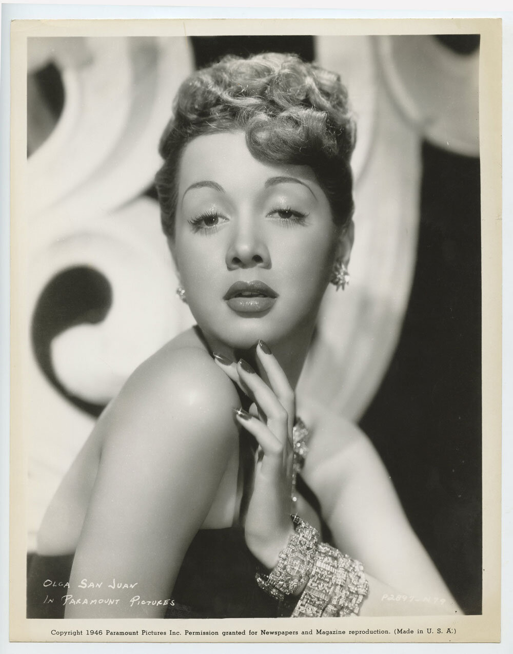 Olga San Juan Photo 1946 Paramount Pictures Publicity Portrait Original Vintage