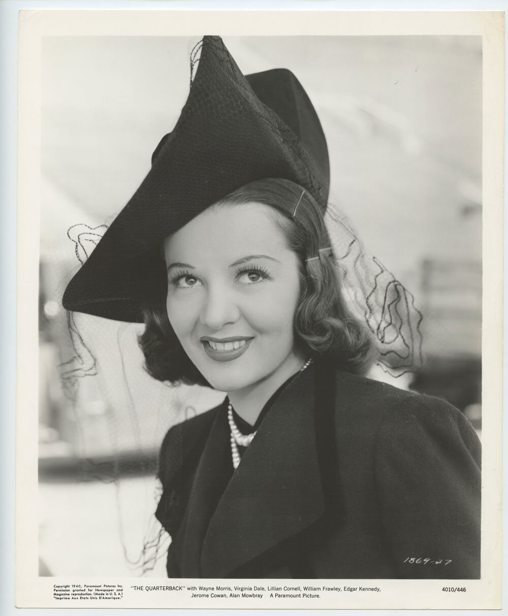 Lillian Cornell Photo 1940 The Quarterback Original Vintage