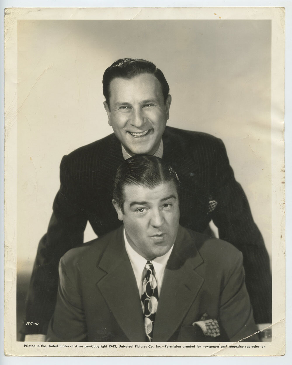 Abbot and Costello Photo 1943 Universal Pictures Publicity Original Vintage