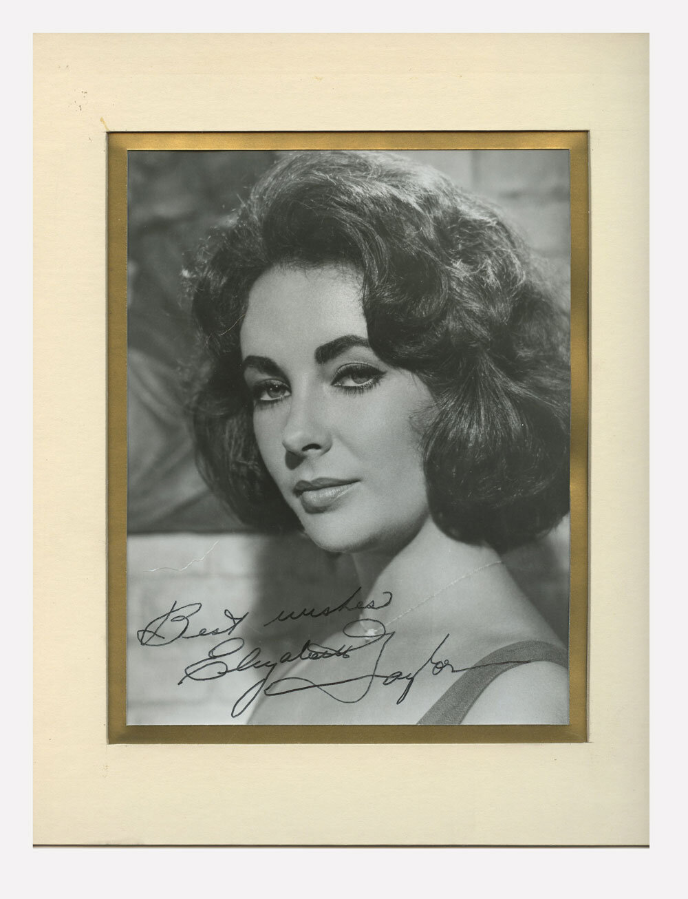 Elizabeth Taylor Photo 1950s Autographed Inscribed Original Vintage