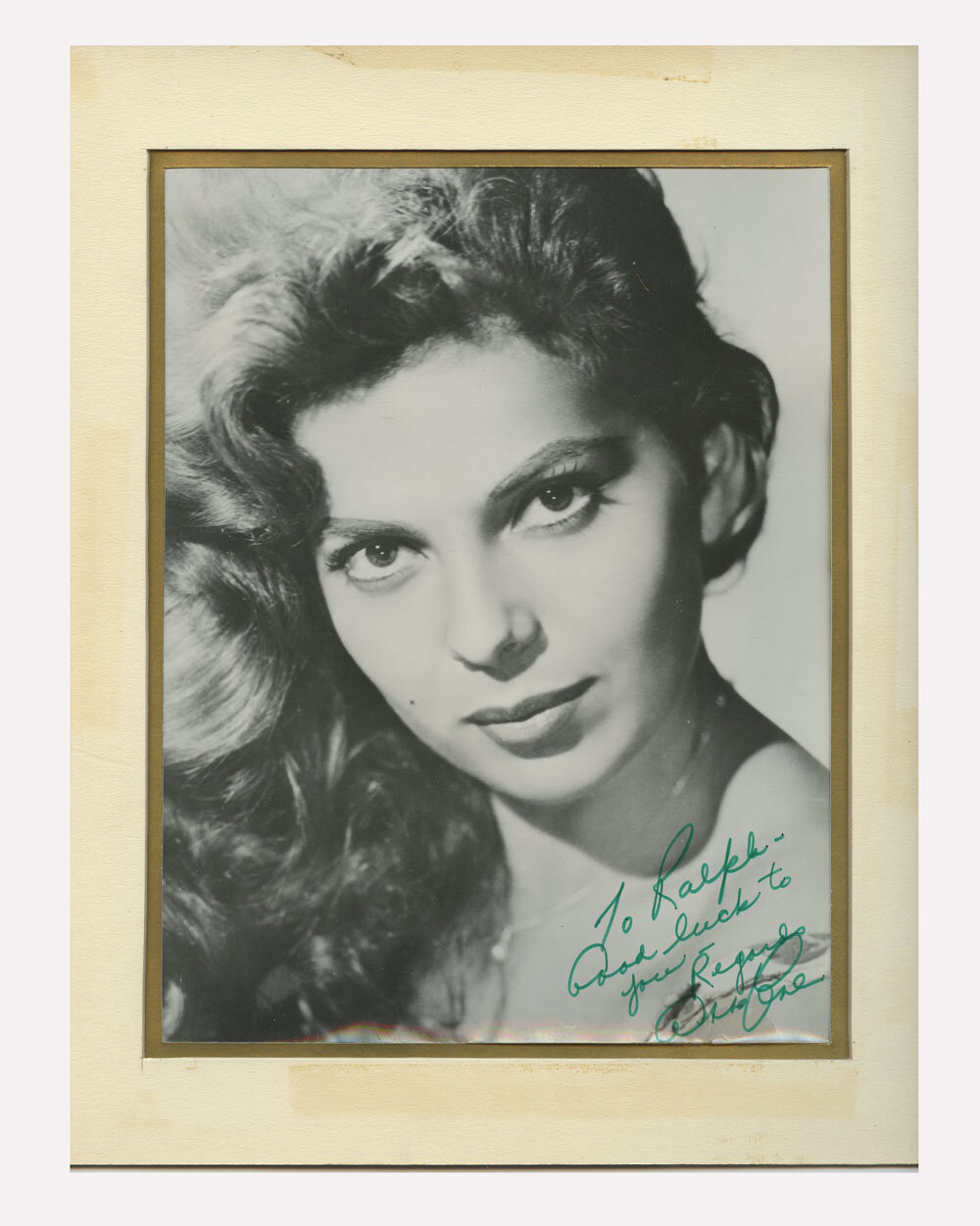 Gina Lollobrigida Photo 1950s Autographed Inscribed Original Vintage