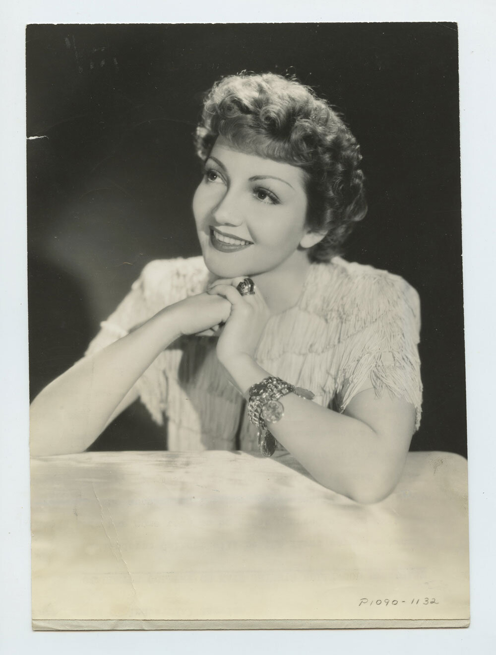 Claudette Colbert Photo 1939 CBS TV Publicity Promo Original Vintage