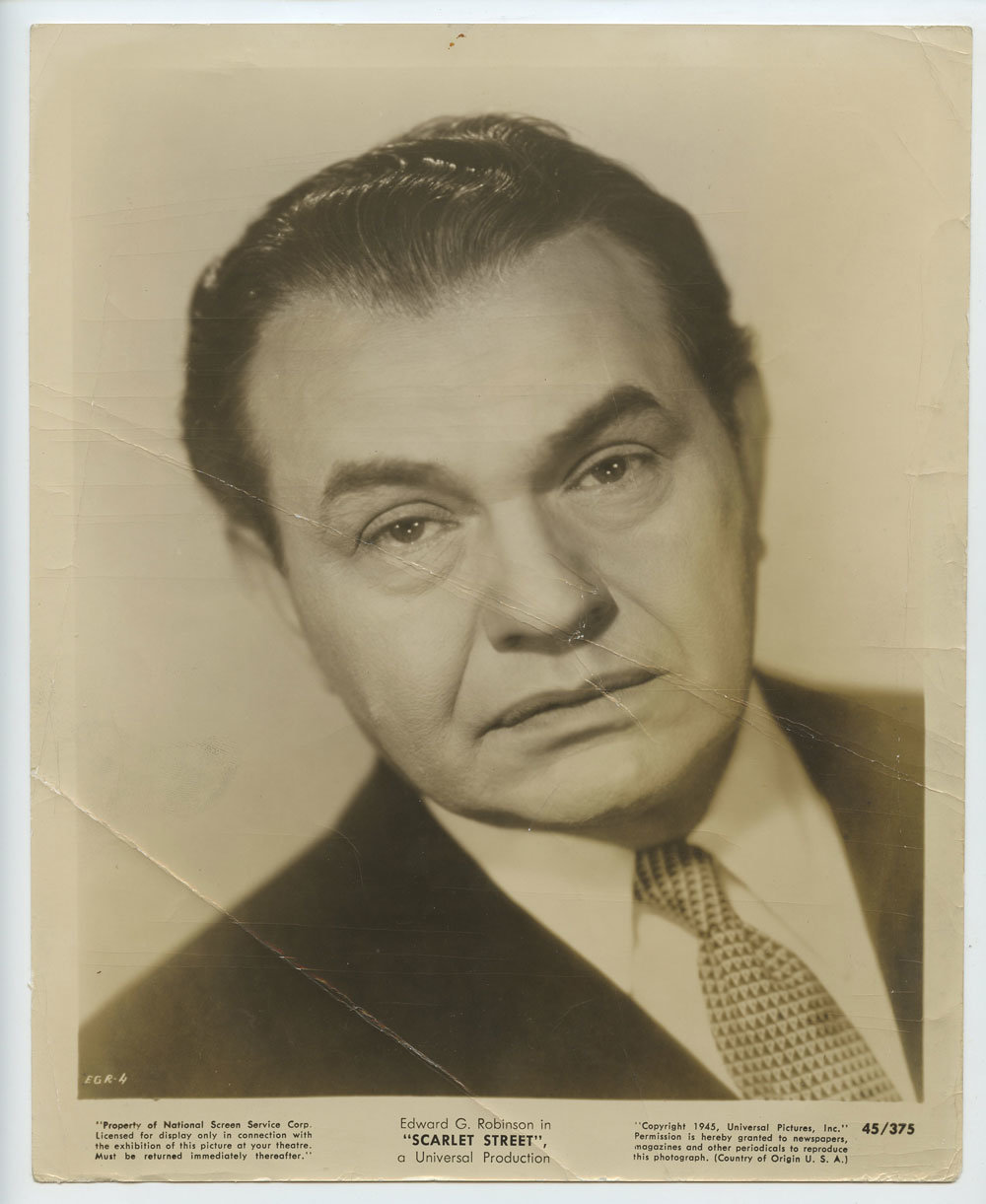 Edward G. Robinson Photo 1945 Scarlet Street Original Vintage