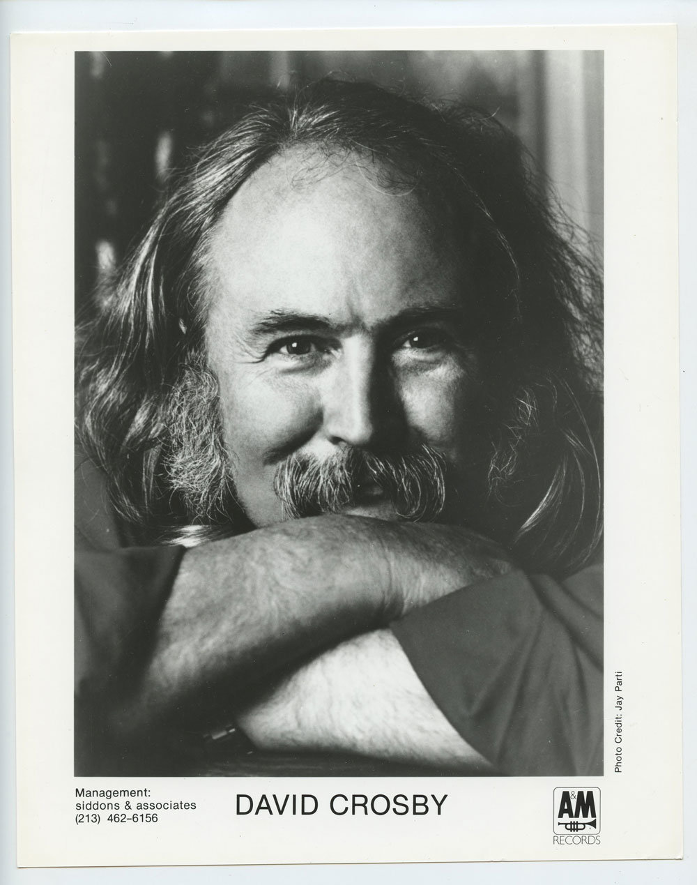 David Crosby Photo 1980s A&M Records