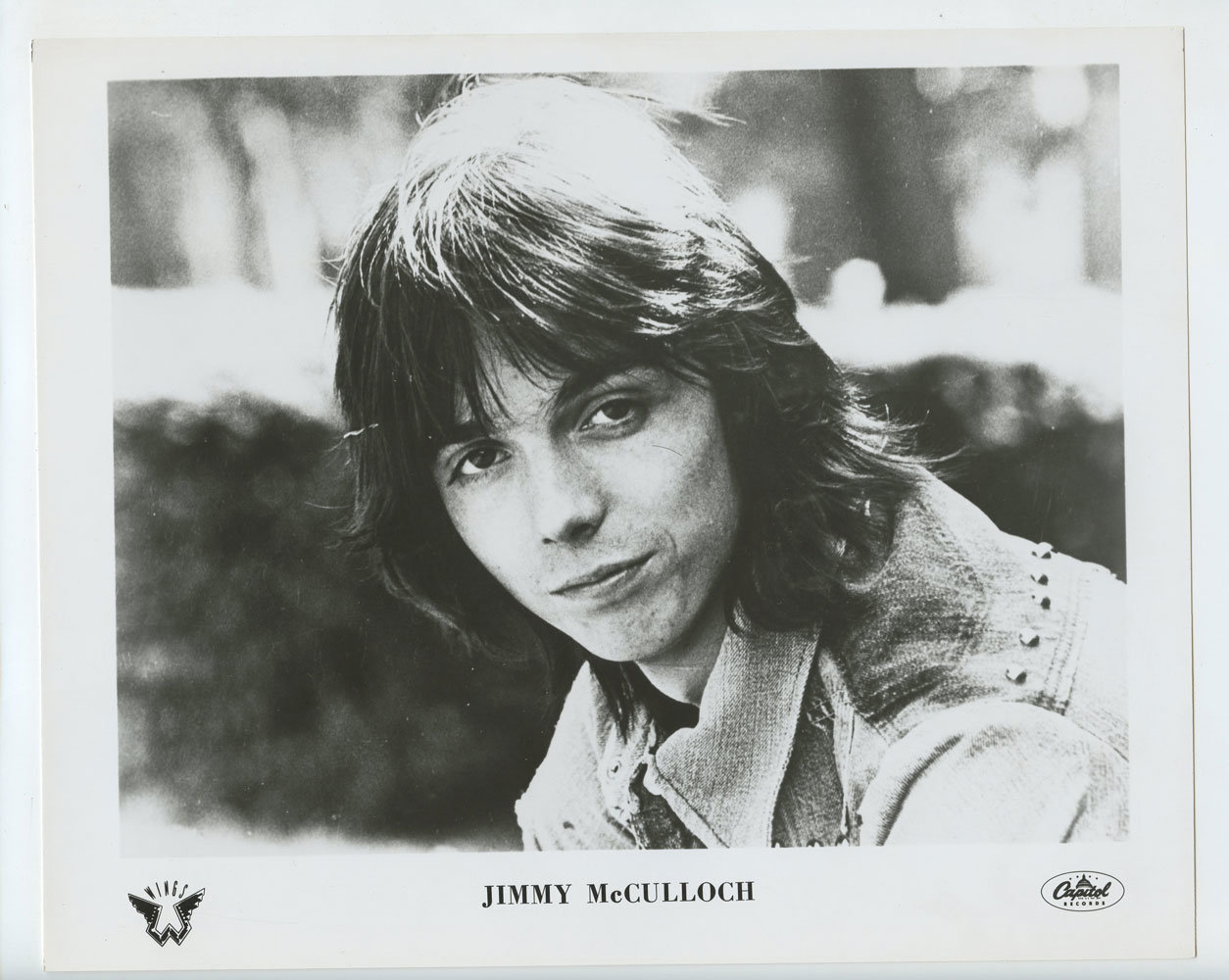 Jimmy McCulloch Photo 1971 Publicity Promo Capitol Records