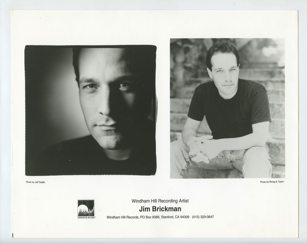Jim Brickman Photo 1990s Windham Hill Records