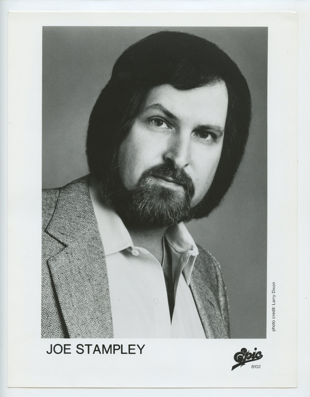 Joe Stampley Photo 1980s Epic Records