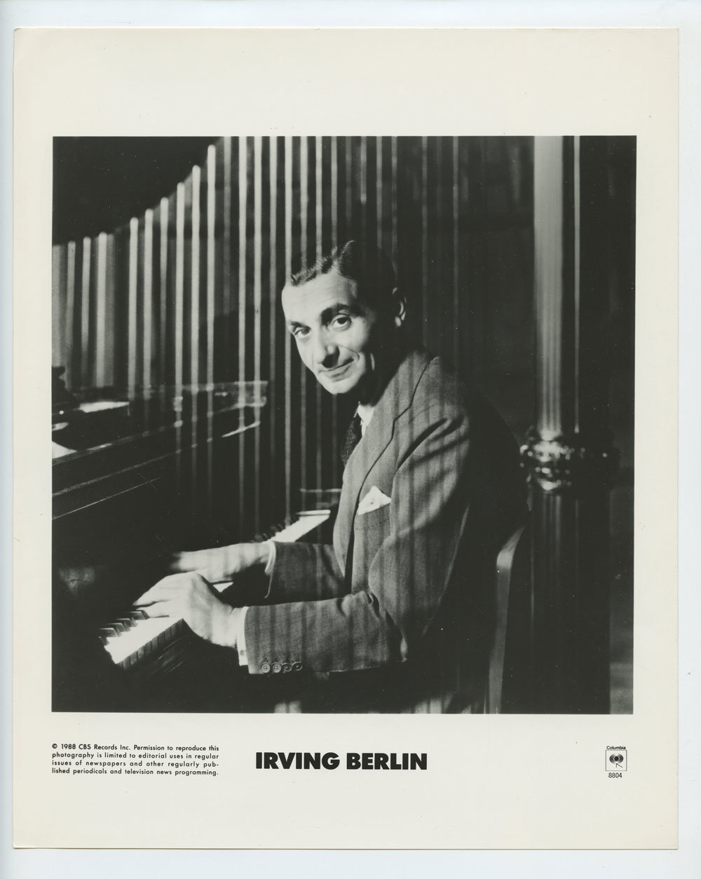Irving Berlin Photo 1988 CBS Records