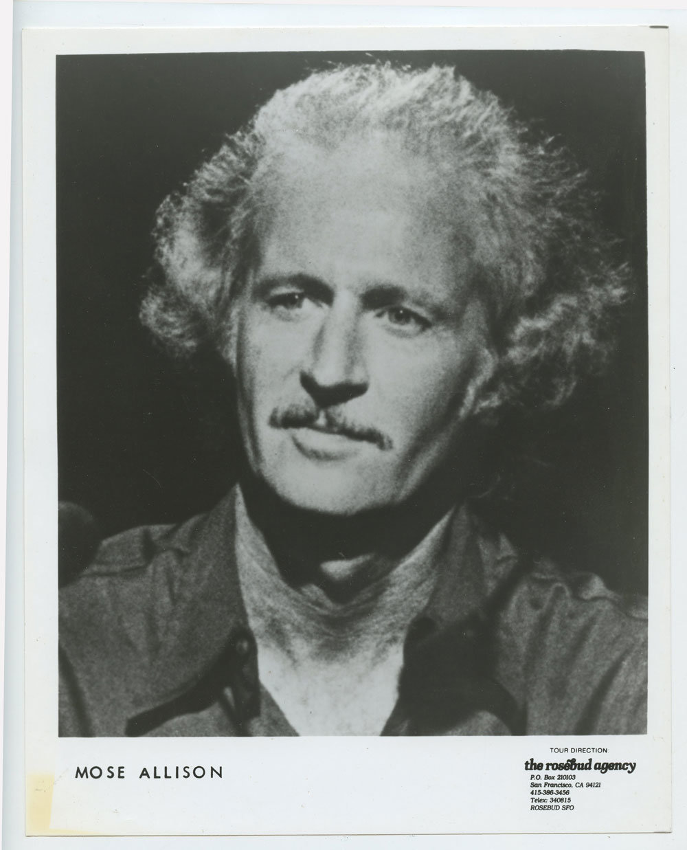 Mose Allison Photo 1980s Publicity Promotion