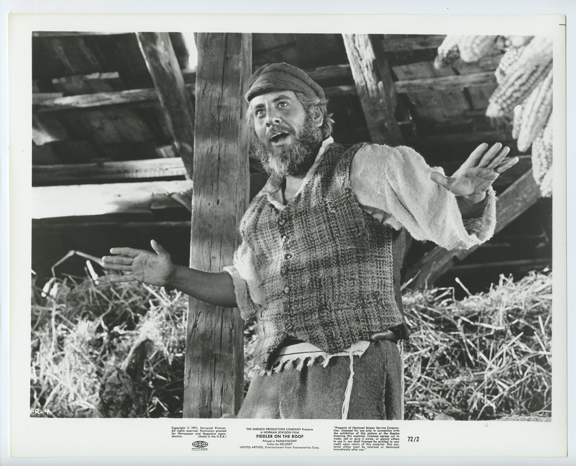 Topol Photo 1971 Fiddler on the Roof Original Vintage