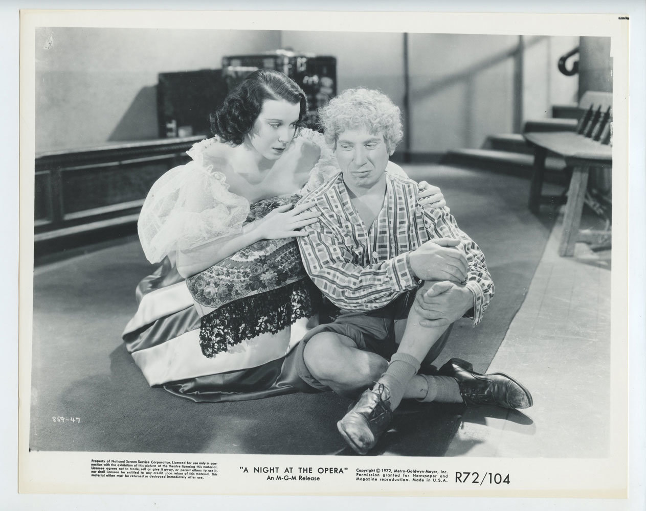 Harpo Marx Kitty Carlisle Photo 1935 A Night at the Opera Vintage R72