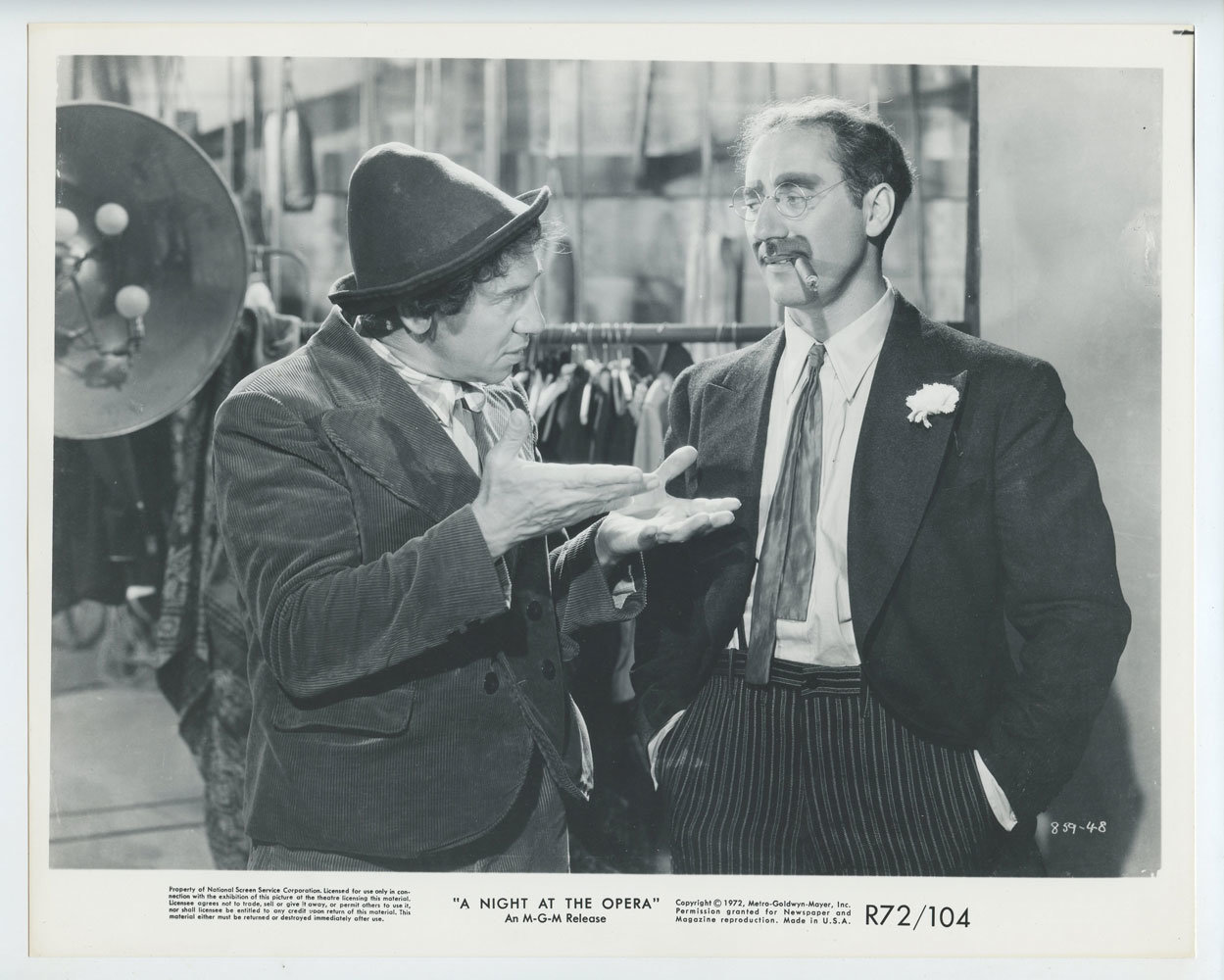 Groucho Marx Chico Marx Photo 1935 A Night at the Opera Vintage R72