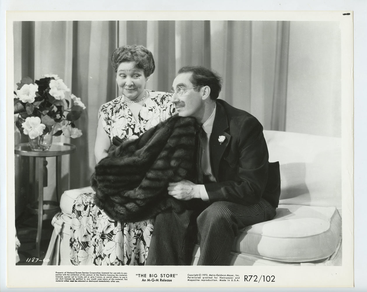 Groucho Marx Margaret Dumont Photo 1941 The Big Store Original Vintage R72