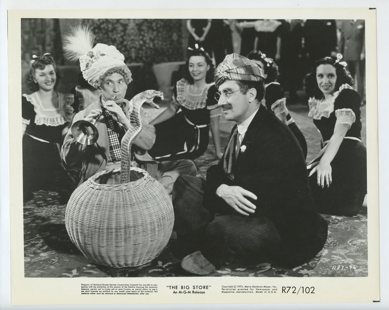 Groucho Marx Harpo Marx Brothers Photo 1941 The Big Store Original Vintage R72