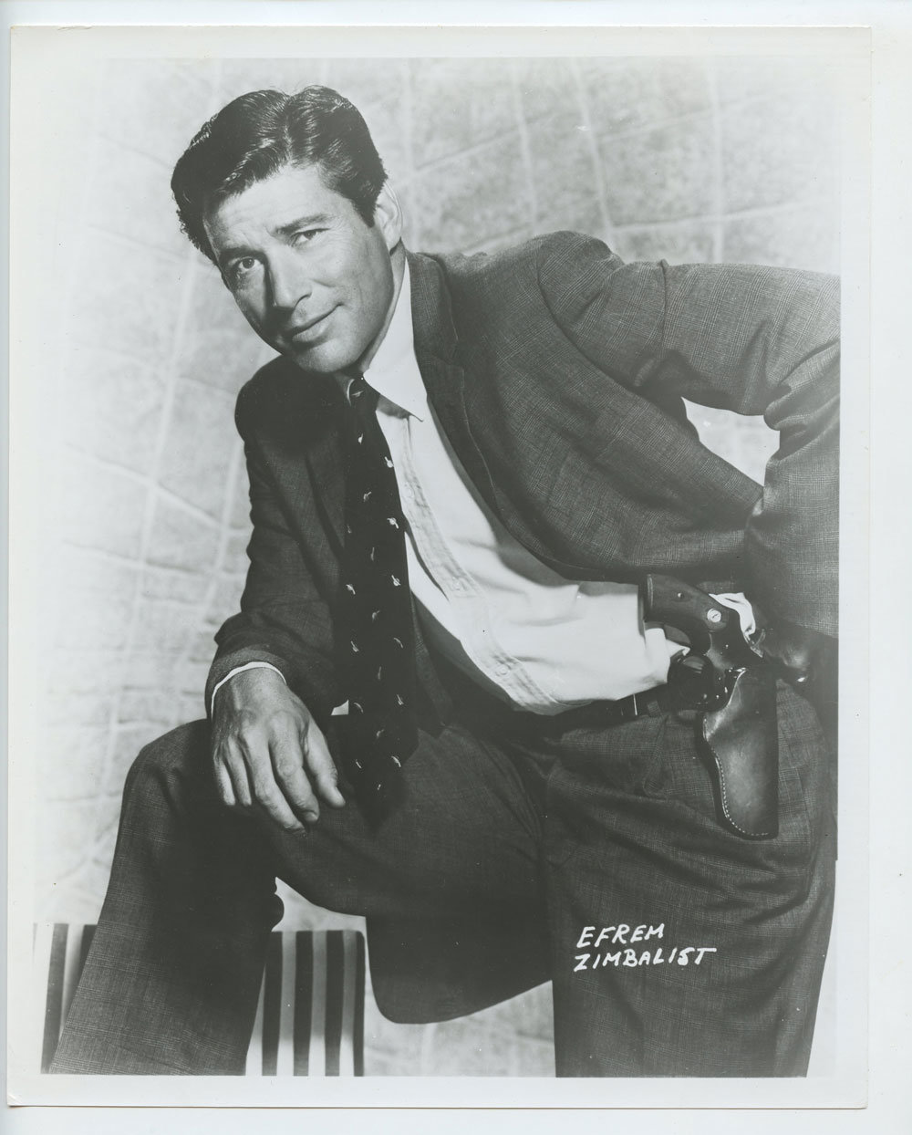 Efrem Zimbalist Jr. Photo 1968 The F.B.I. Publicity Promo Original Vintage