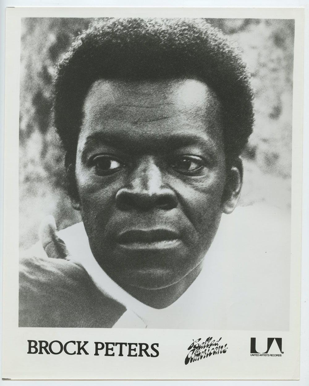 Brock Peters Photo 1970s United Artists Records
