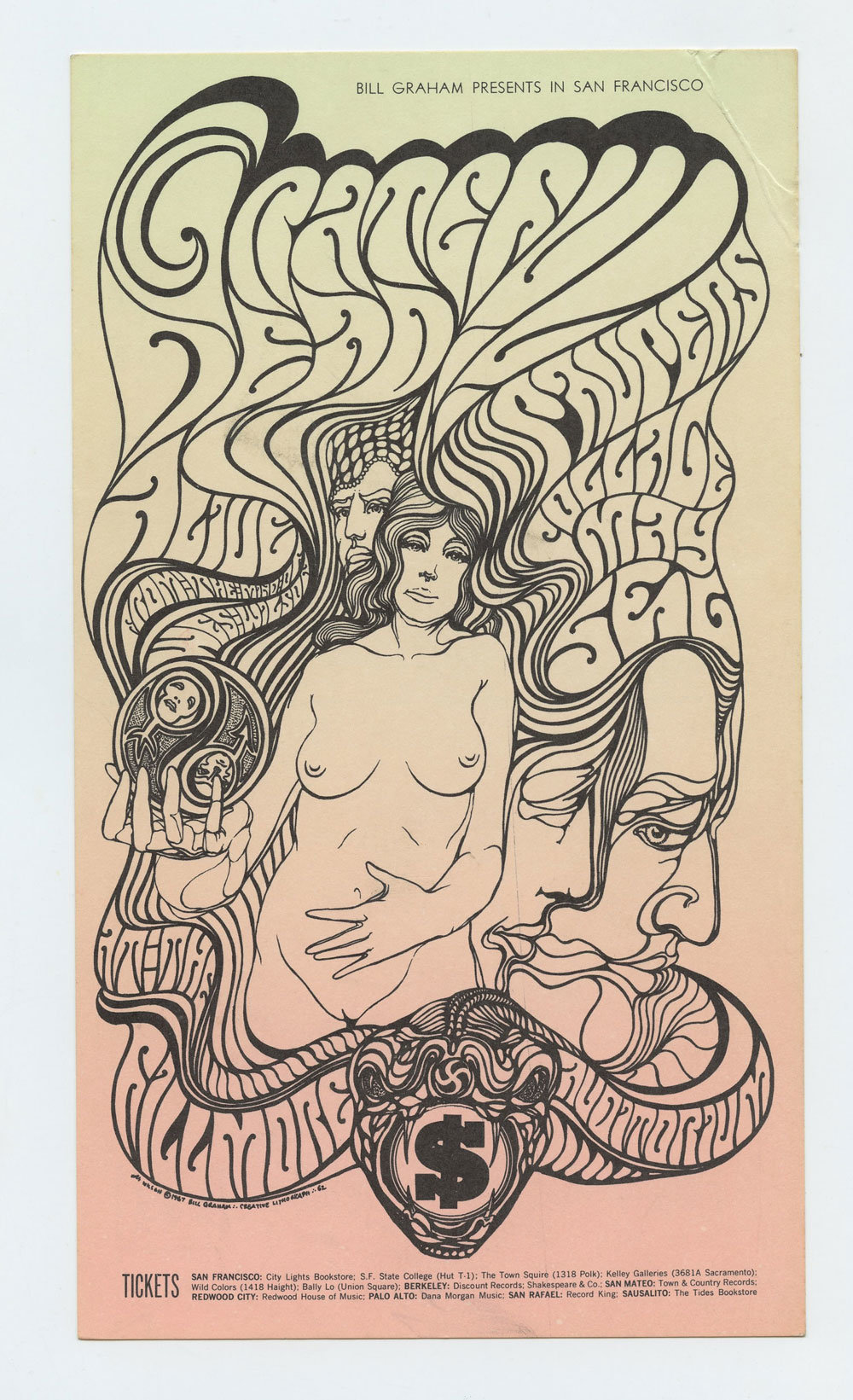 BG  62 Postcard Grateful Dead Paupers 1967 May 5