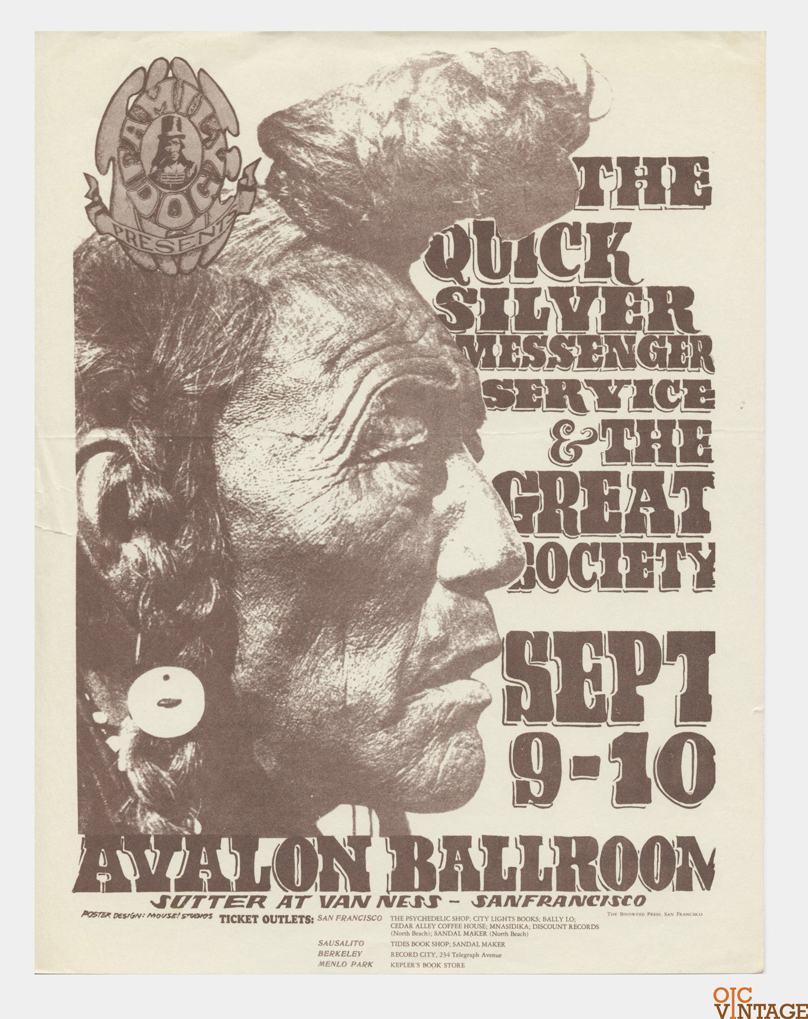 FD  25 Handbill Quicksilver Messenger Service 1966 Sep 9 